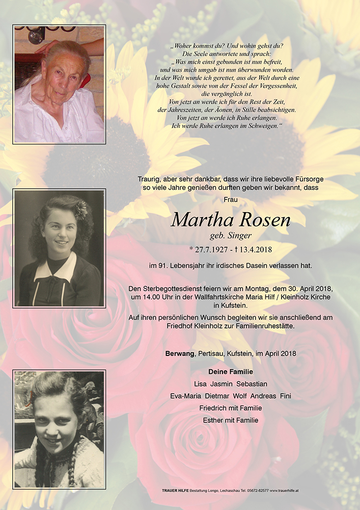 Martha Rosen Martha Rosen